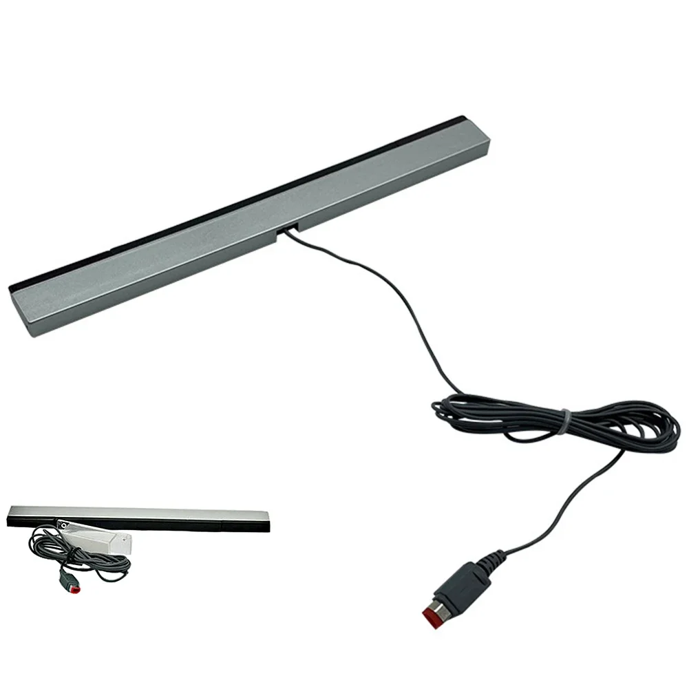 Wired Motion Sensor Receiver with Extension Cord Remote Infrared Ray IR Inductor Bar Sensor Strip for Nintendo Wii Wii U Console
