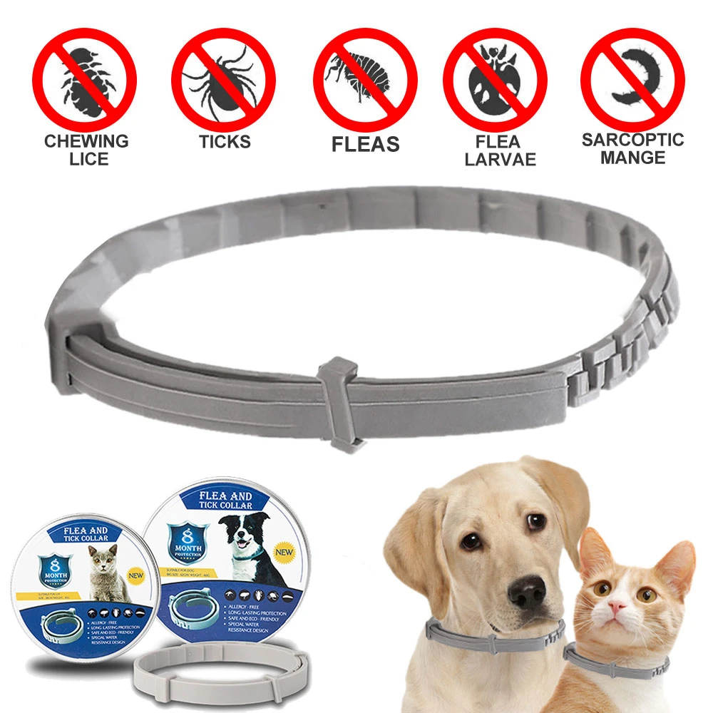 Repellent Collar Dog Flea Prevention Cat Anti Ticks Parasite Collar for Small Large Dogs Anti Flea and Ticks Collar Pet Supplies dog collar with name