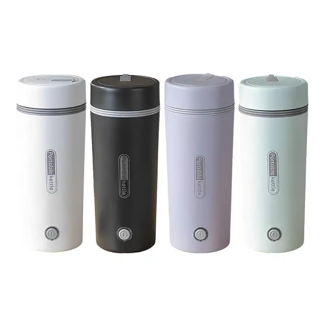 Bouilloire chauffante électrique portable, bouilloire à thé, bouilloire à eau chaude pour thé, lait, boisson, protection contre les brûlures, arrêt automatique, voyage, 350ml 1