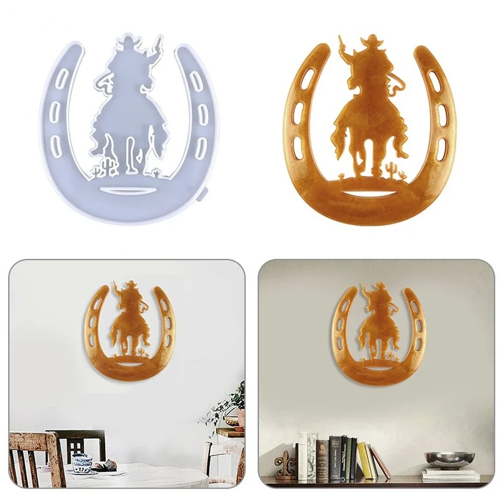 

Horseshoe Wall Decor Resin Mold DIY Cowboy Knight Modern Home Living Room Art Wall Decor Crafts Epoxy Resin Silicone Molds