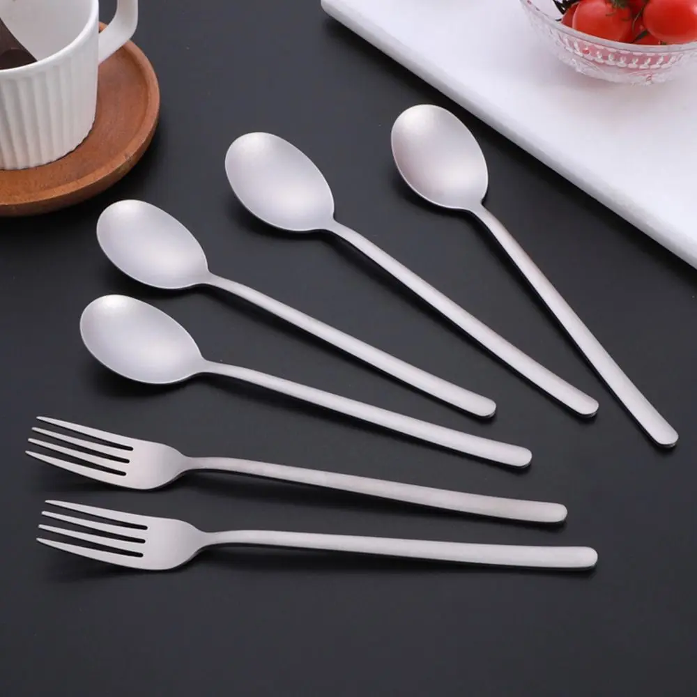 Portable Titanium Spoon Long Handle Environmental Light Titanium Cookware Cutlery Fork Chopsticks Outdoor Tool High Quality