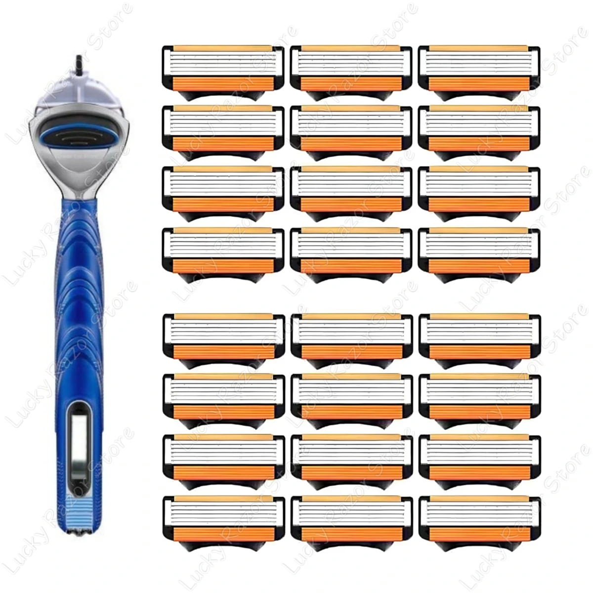 New fusion Shaver Cyclic replaceable Razor Blade 5 Layers Safety Manual Shaving Head Replacement Professional Shaver Blades 3