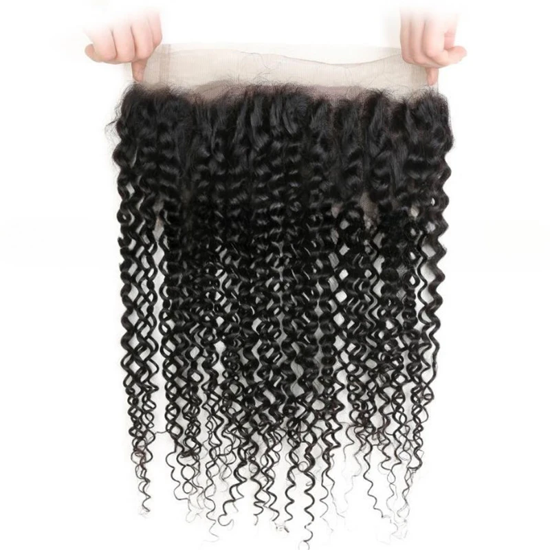 360 Lace Frontal Closure Kinky Curly Human Hair Brazilian Remy Hair Soft and Silky For Women Kinky Curly 360 Lace Closure