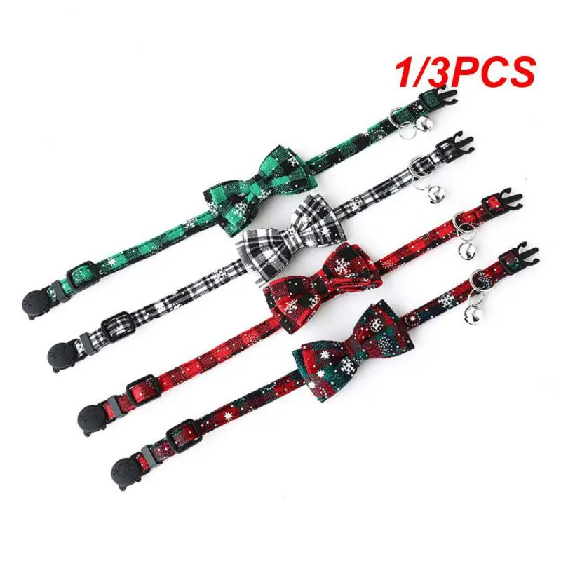 1/3Pcs Cute Cat Collar Small Puppy Cat Dog Collari Bow Kitten Collar Collana Bowknot Con Campana Per Cane Cat Chihuahua Pet