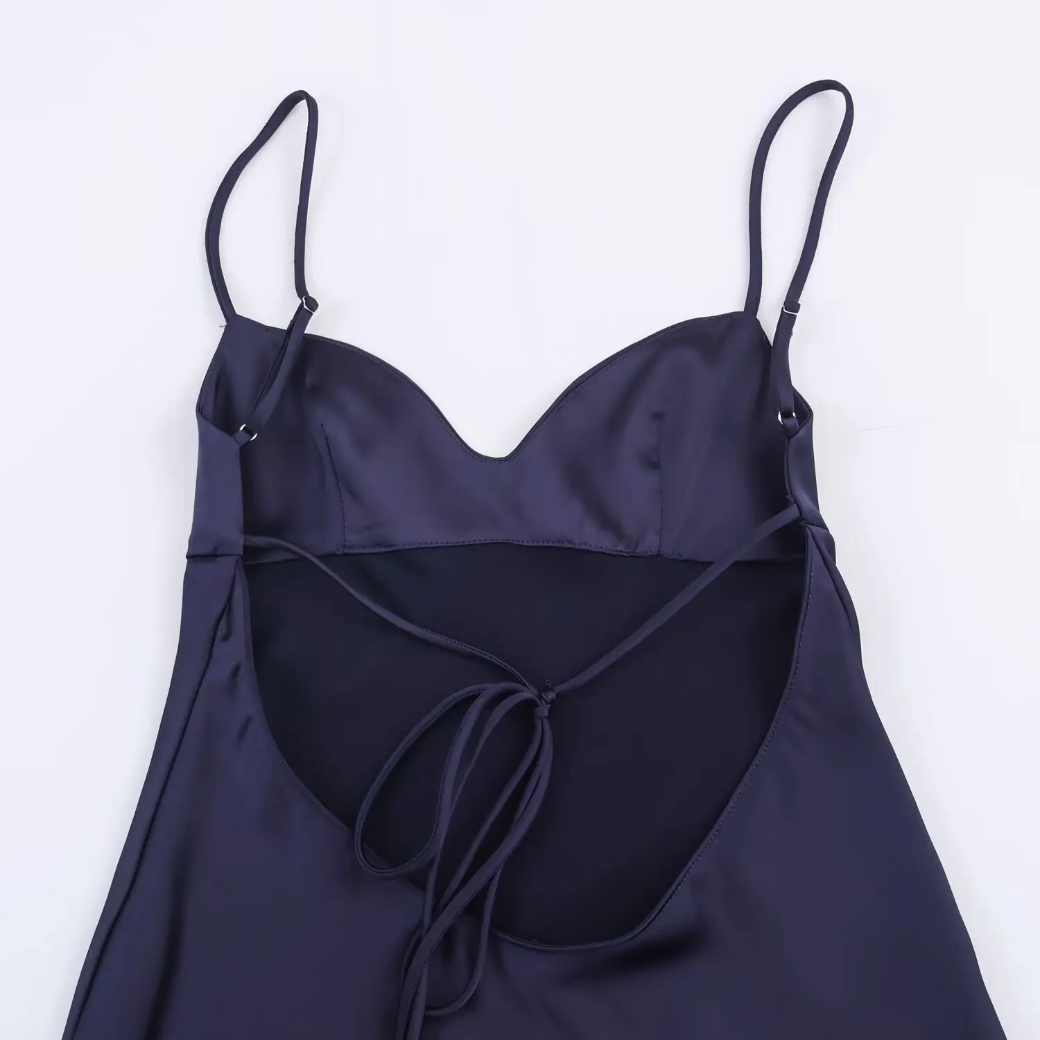 Women Lace Patchwork Asymmetrical Dress Female V-Neck Backless Tie Up Slim Fit Sexy Fashionable Mini Dress Date Party Vest Dress