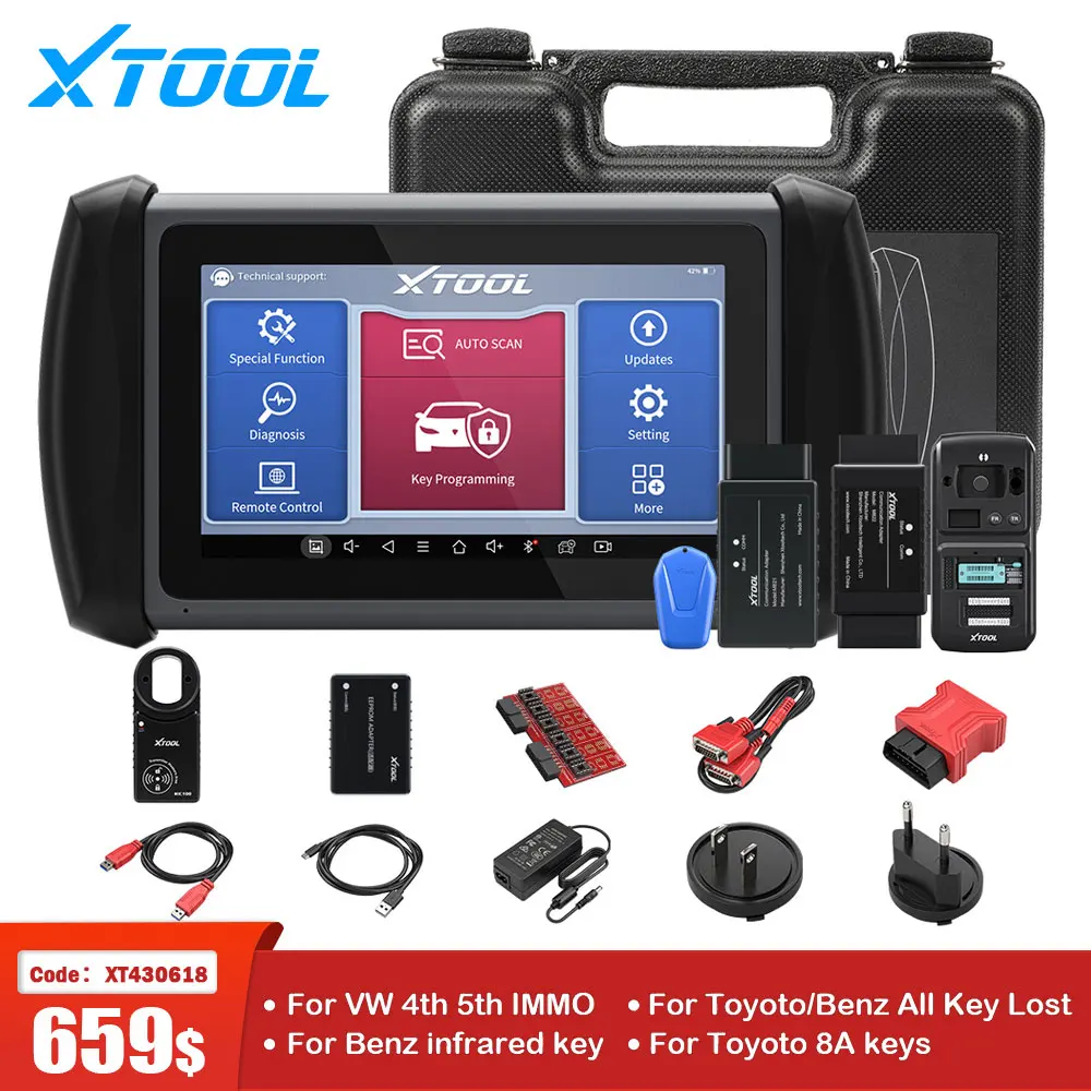 Xtool inplus 自動キープログラマーx100pad3,toyota/benz用,kc100でロスキー,vw第4および5,immo用