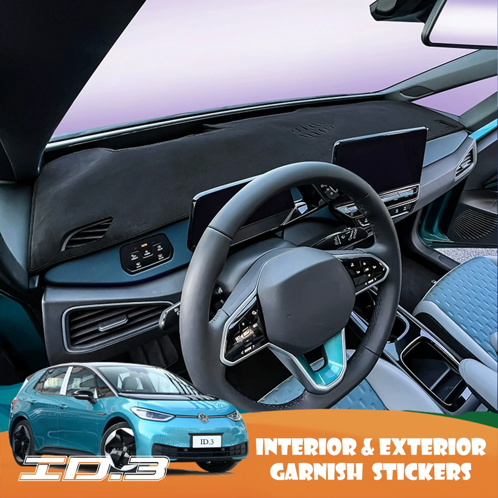 

Car Dashboard Protective Mat For VW ID.3 ID3 2022 2023 2024 Shade Cushion Polyester Desk Carpets Anti-UV Pad