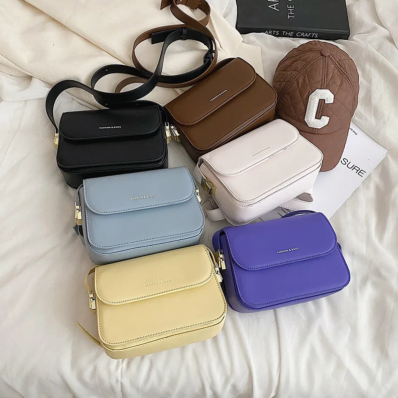 XCYY Mini PU Leather Flap Bags for Women Lady Shoulder Handbag  Female Fashion Cross Body Bag Women Handbag (Color : Black, Size :  19x7x14cm) : Clothing, Shoes & Jewelry