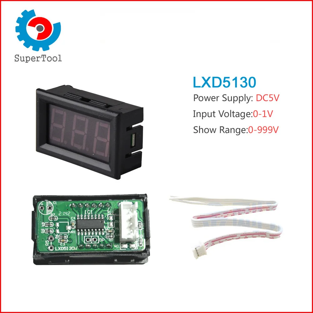 

Цифровой измеритель LXD5130 DC5V 1V/999 для инверторных сварочных аппаратов 42x26MM, 3 LCD