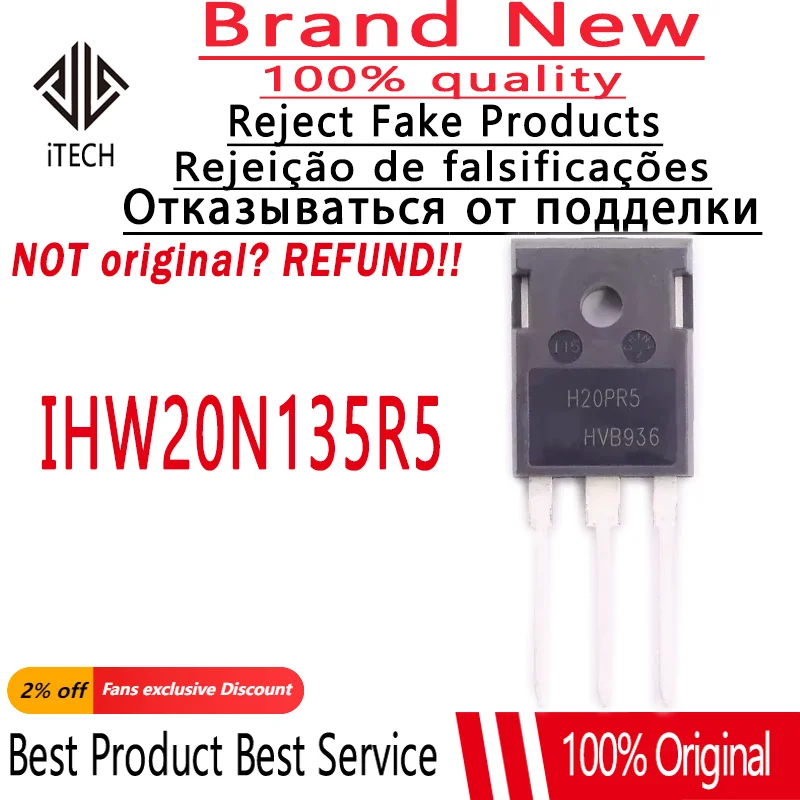 

(5-30)pcs/lot Original H20PR5 IHW20N135R5 TO-247 40A 1350V New and Genuine In Stock Free Shipping