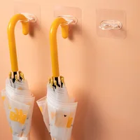 16/2PCS Spray Bottle Holder Adhesive Bottle Hooks Clear Spray Bottle Hooks Shower Curtain Rod Holder Wall Mount Utility Hooks 2