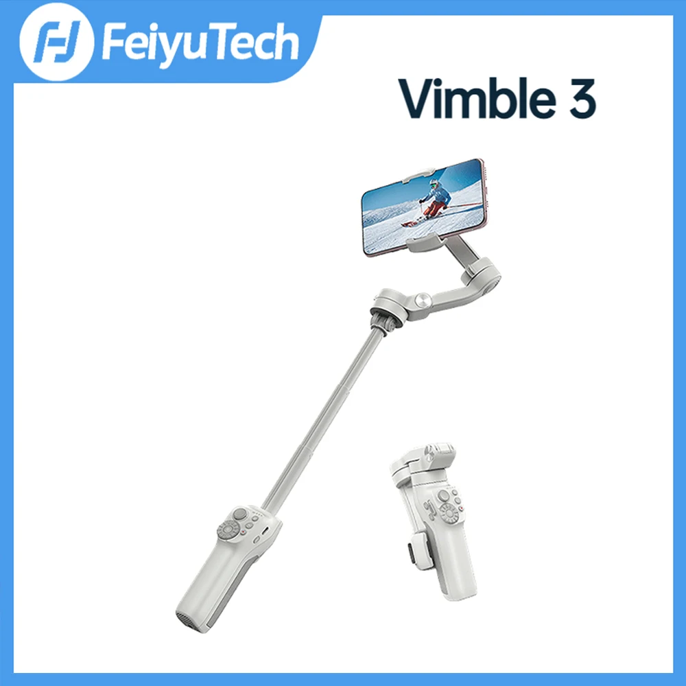 

FeiyuTech Vimble 3 Built-In Extension Rod 3-Axis Smartphone Handheld Gimbal and Foldable for IPhone 14 Pro Max Samsung
