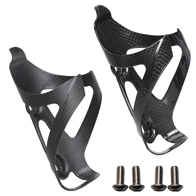 2PCS HOT SALE Full Carbon Fiber Bicycle Water Bottle Holder MTB Road Bike Bottle Cage Ultra Light Cycle Equipment Matte/light 6