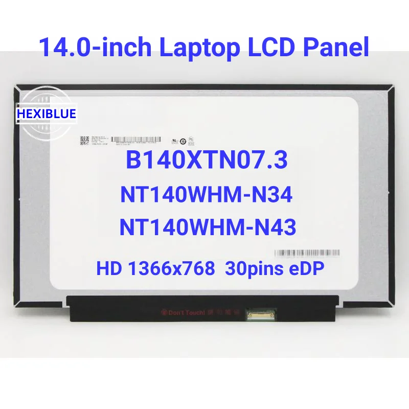 Tela Lcd Portátil para Lenovo Ideapad 14.0 B140xtn11.3 Nt140whm-n43 Nt140whm-n34 330s14 S340-14 V14 V14 1-14ada05 hd
