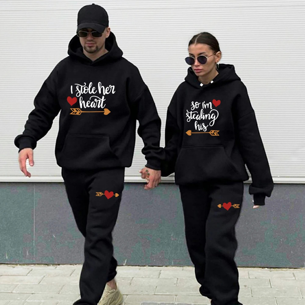 Couple Tracksuits Couples Outfits Jogging Suit Tracksuit Couple Set Tracksuit Men's Sets
