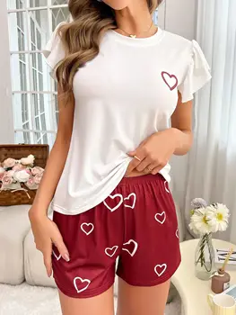 بدلة بيجامة للنساء طقم بيجامات نسائي مثير طقم ثوب نوم صيفي نسائي بدلة منزلية شورت بيجامات ملابس نوم سروال للسيدات 6