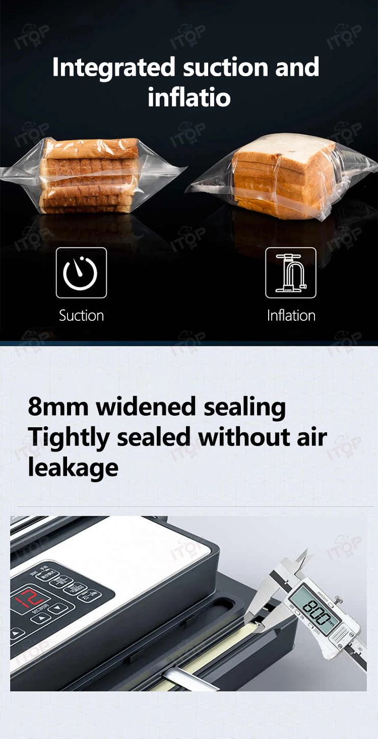 Description Picture 3 of item42cm Long Sealing Commercial Machine 24-hour Continuous Work Bag Vacuum Sealing Machine Inflation Function 3 Pumps -90KPA