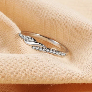 ZHOUYANG Twist Dainty Ring For Women Simple Intertwined Micro Zircon White Gold Color Daily Birthday Gift Fashion Jewelry DZR020 1