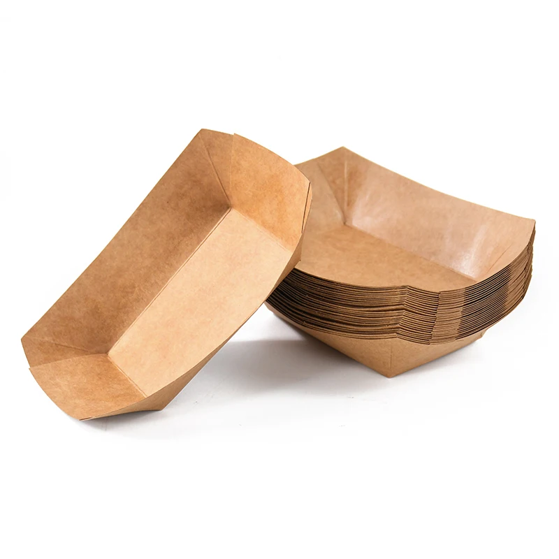 5pcs Kraft Paper Dessert and Snack Boxes, Disposable Cake Containers, Pastry Trays, Fre... - SKU PDSB1200 - UGI Packaging