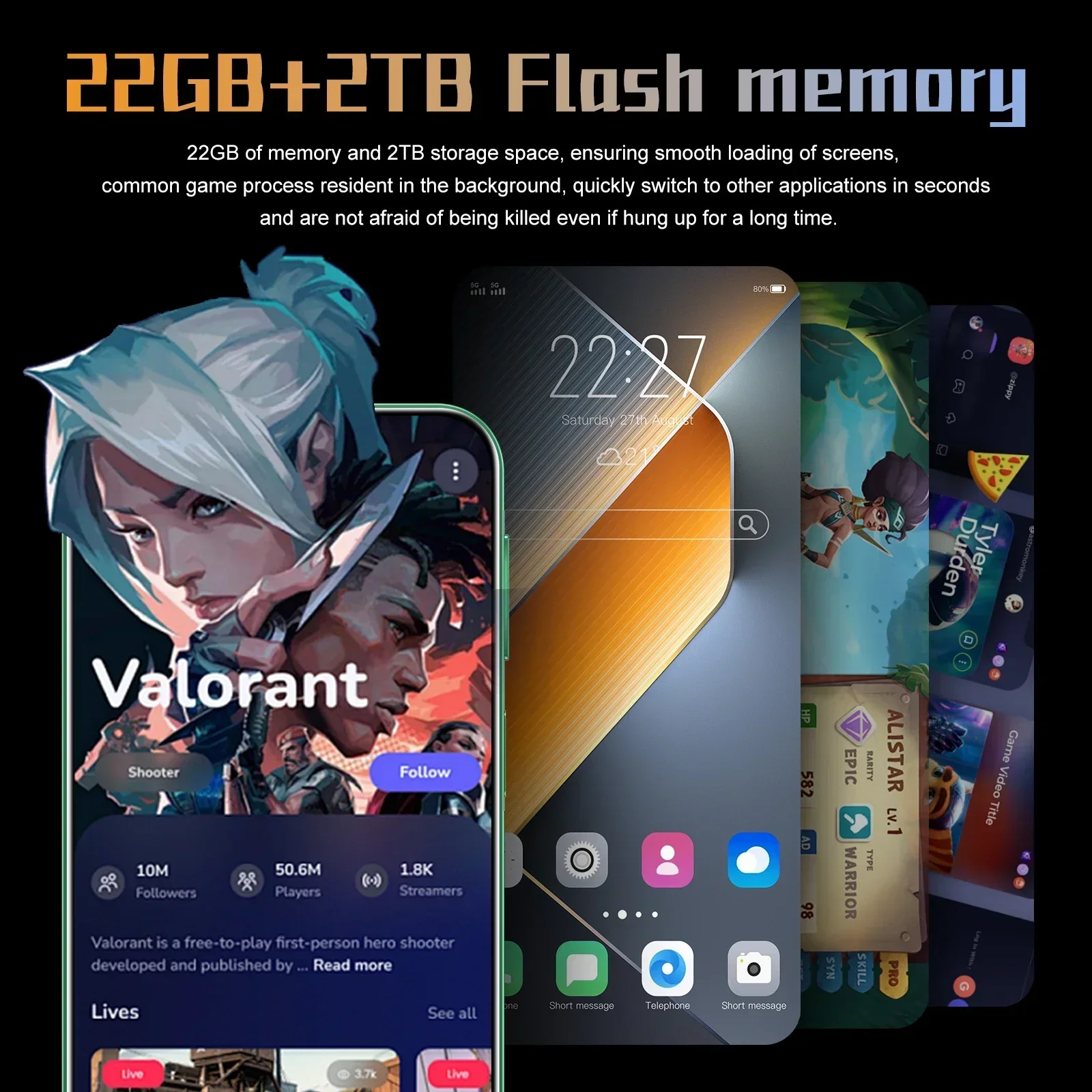 Original Pova 6 Pro Smartphone 5G Snapdeagon8 Gen3 7.3inch 22G+2T CellPhone Dual SIM MobilePhone 50+108MP Android14 Unlocked NFC 5