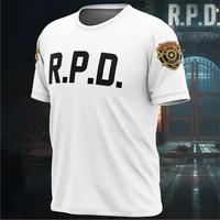 تي شيرت صيفي جديد موديل 2026 من شركة Resident Evil Umbrella Corporation - شعار أسود مميز وشعار ثلاثي الأبعاد مطبوع مثالي لمحبي الألعاب 6