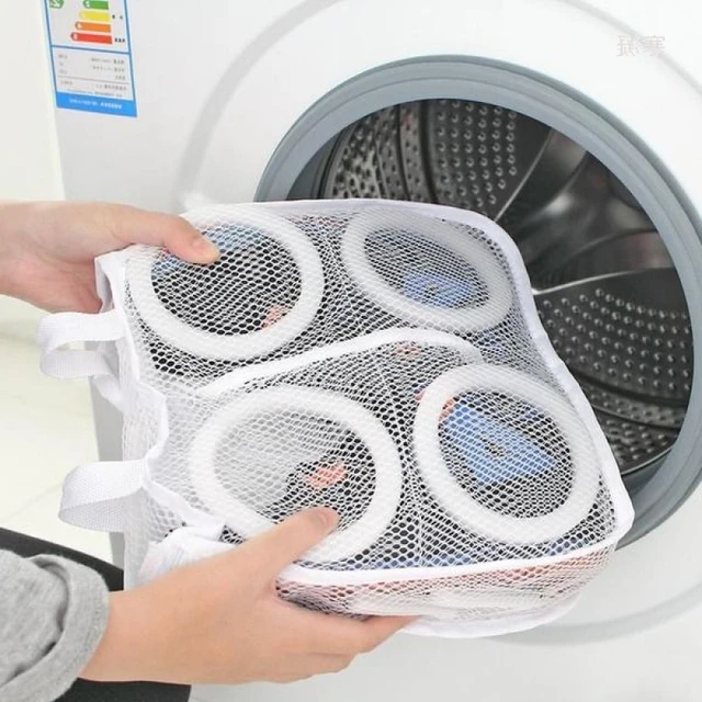 Mesh Washing Machine Shoes Bag Anti-deformation Zipper Laundry Bag