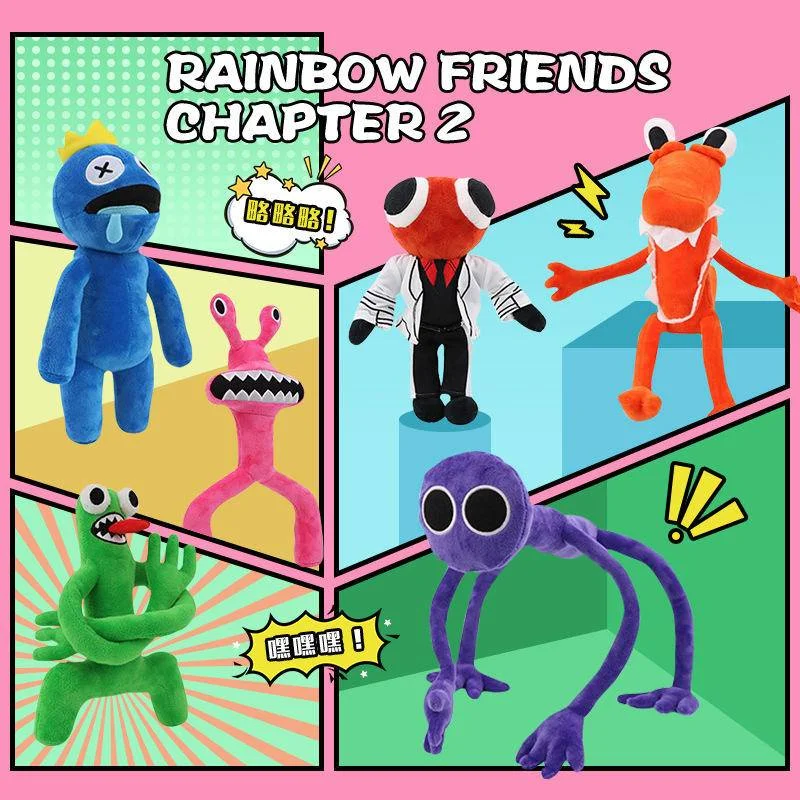 Rainbow Friends Chapter2 Plush Toys Cartoon Game Character Doll Kawaii Blue  Monster Soft Stuffed Animal For Kids Birthday Gifts - AliExpress