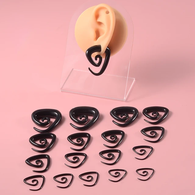Kit Allungamento Orecchie 68 Pezzi In Acrilico - Coni, Tunnel E Tappi Per Piercing, Misure Da 1.6mm A 12mm