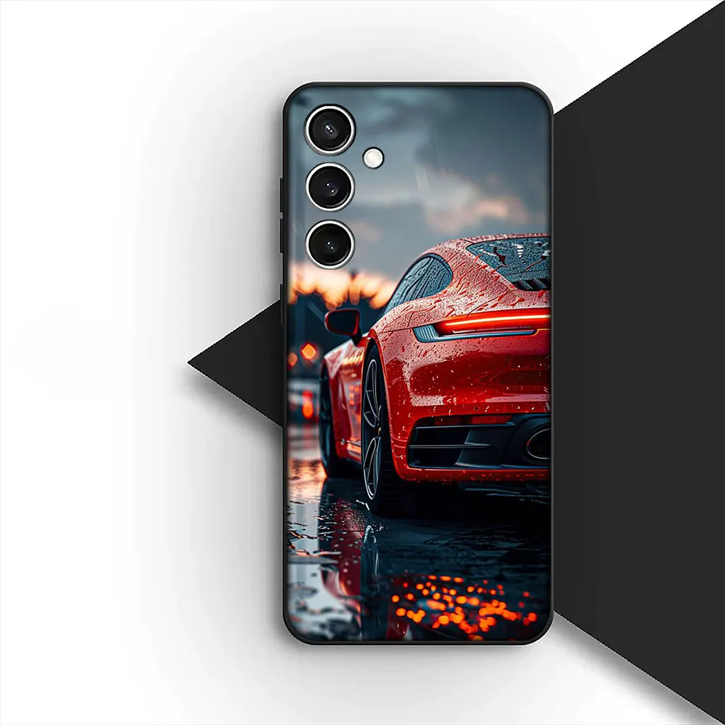 Supercar Cartoon Taillights Soft Phone Case