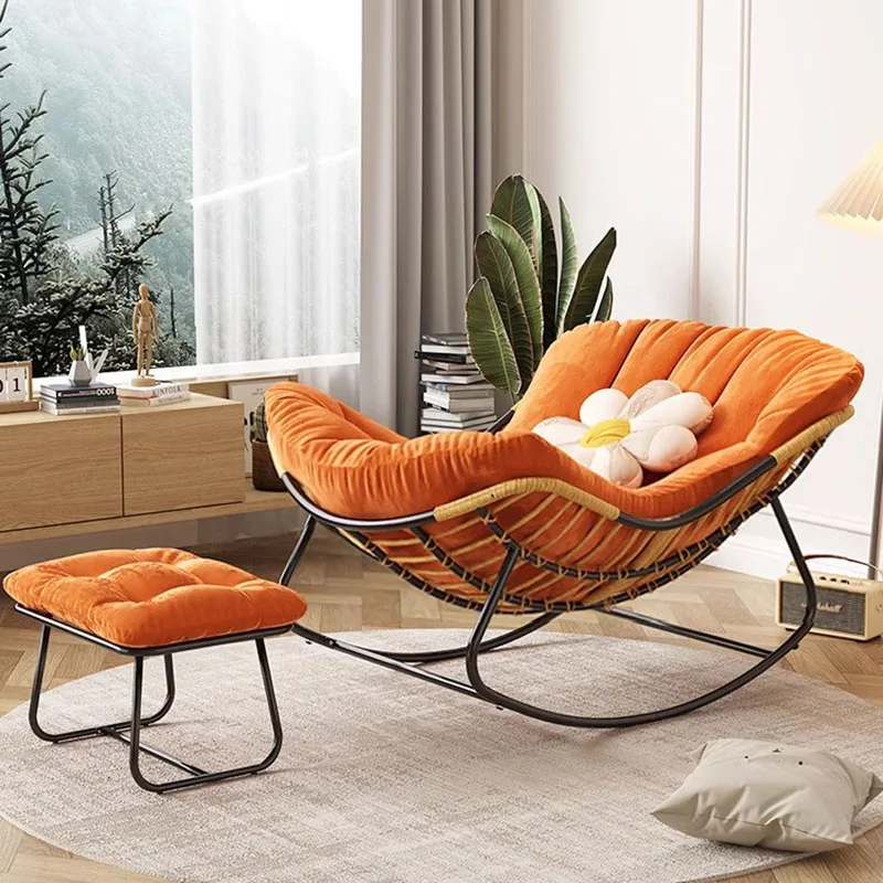 

Fluffy Elastic Living Room Chair Lumbar Support Floor Rocking Living Room Chair Recliner Modern Chaises Salon Home Decor
