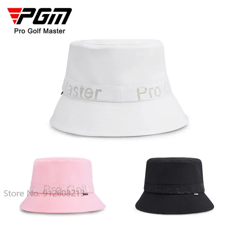 PGM Ladies Letter Print Golf Fisherman Caps Women Breathable Sunscreen Golf Caps Sweat Absorption Anti-UV Sun Visor Casual Hats