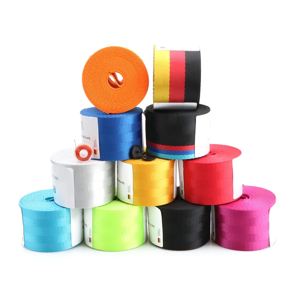 

Auto 3.6 Meters Strengthen Seat Belt Webbing Fabric Racing Car Modified Seat Safety Belts Harness Straps Standard Certified