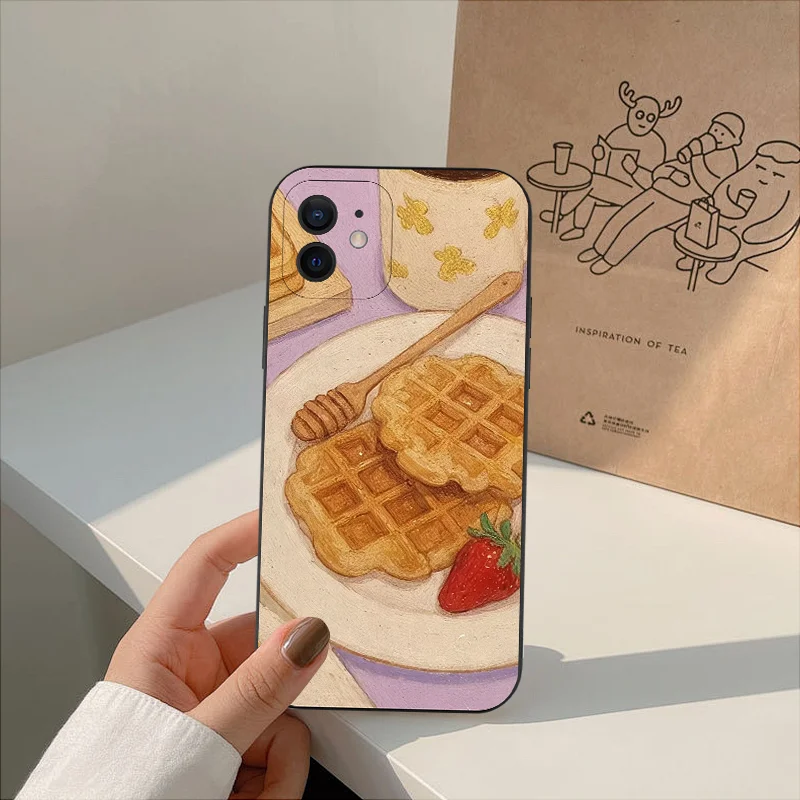 Charming Afternoon Tea Dessert Phone Case - Cute Silica Covers
