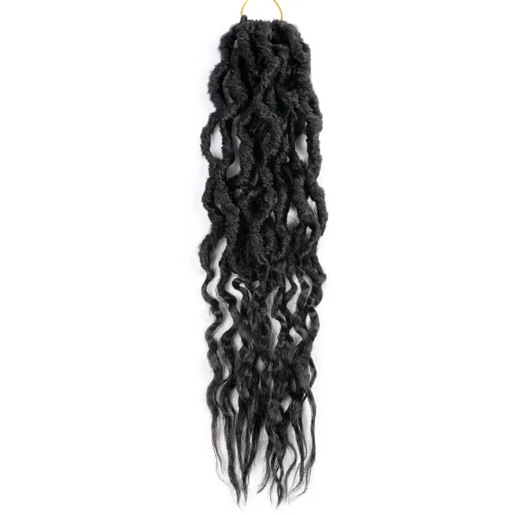 New Soft Locs Pre Cycle Goddess Artificial Locs Crochet Hair Bohemian Locs Synthetic Hair Faux Locs Crohet Hair