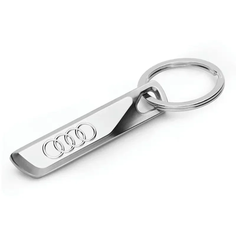 3D Car Shape Metal Rope Car Badge Keychain Decoration for Audi A3 A4 A5 A6 A7 Q2 Q3 Q5 Q7 TT TTS Sline RS4 RS6 B5 8V 8P car keychain