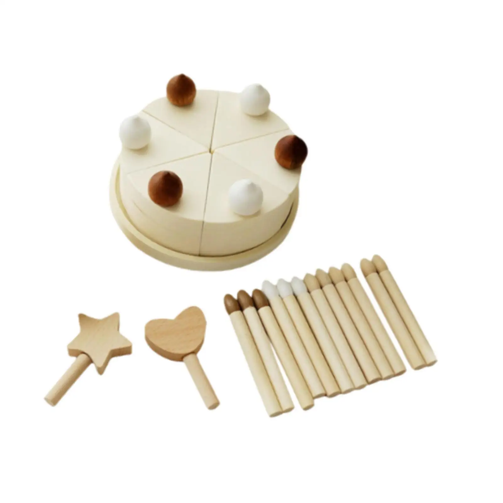 Birthday Cake Toy Pretend Play Montessori Toys Kitchen Toys Educational Toy for Kids 1 2 3 Year Old Boys Boys Children Gifts