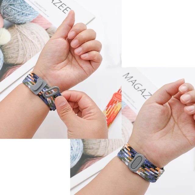 삼성 갤럭시 워치와 화웨이 워치를 위한 편안하고 세련된 브레이드 솔로 루프 팔찌