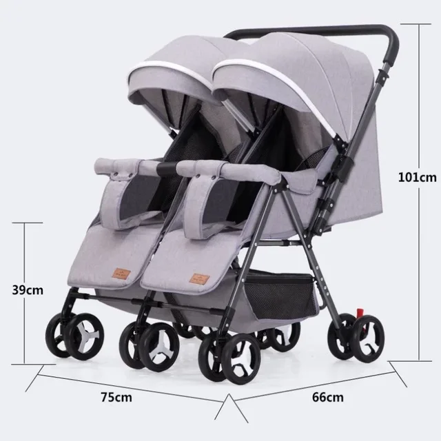 Portable Twin Baby Stroller 3