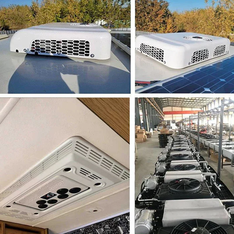 Car Air Conditioning Overhead All-In-One 12v24v Electric Scroll Cooling Heating Air Conditioning Suitable for Rv Truck Car
