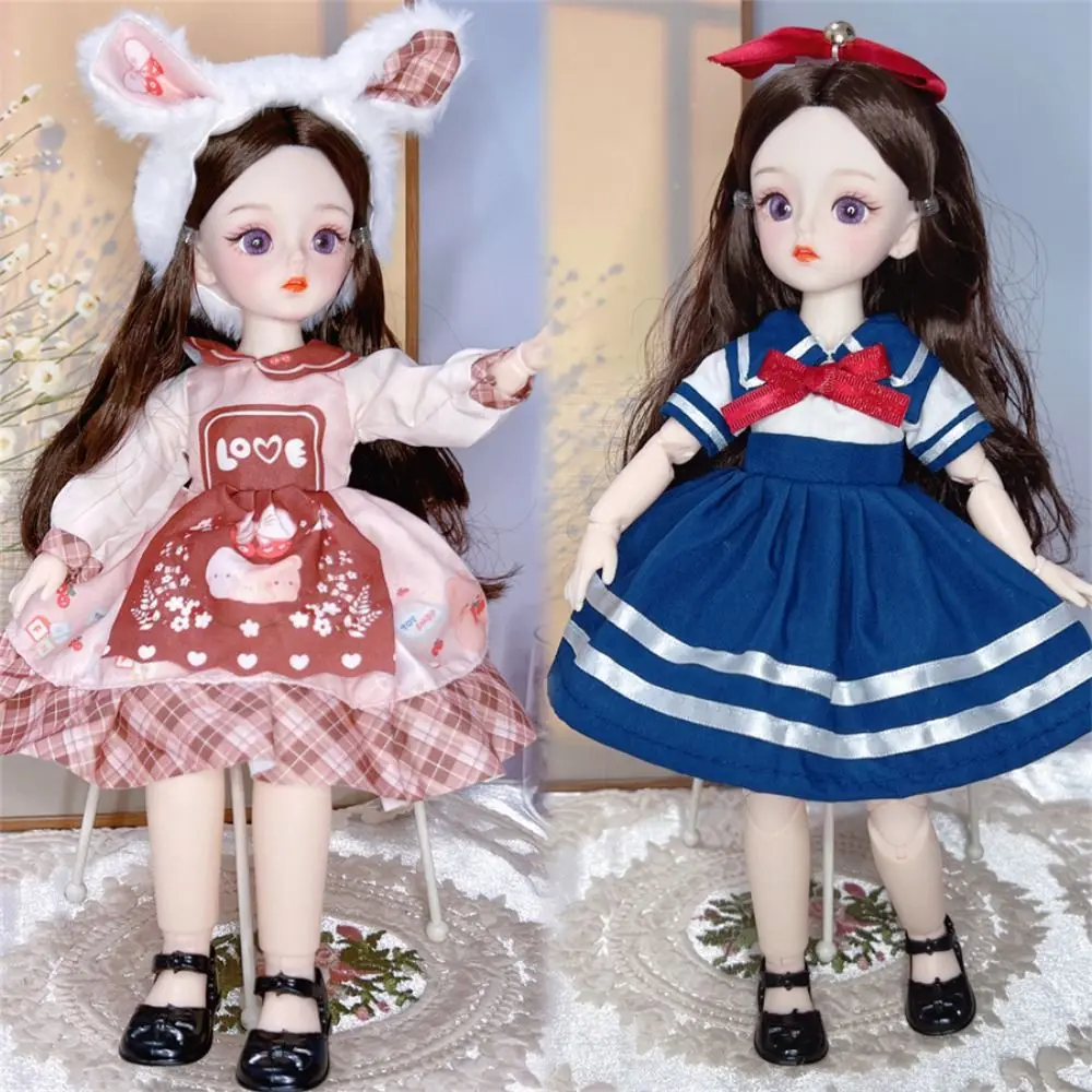 with Clothes BJD Dolls 3D Eyes Simulated Eye Simulated Eye Hinge Doll 30cm Dress Up Removable Joints Doll Birthday Gift