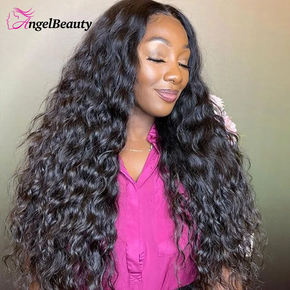 235inchLargeSizeCapHumanHairWigsBrazilianWaterWaveLace