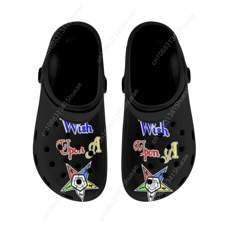 Order of The Eastern Star Summer Slippers for Women Breathable  Sandals Flat Shoes Heel Strap Beach Wading Slides Zapatos Mujer