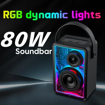 Xdobo Soundbar 80W Wireless Boombox For Home Theater Smart TV Car Outdoor Camping Riding Deep Bass Subwoofer Loudspeaker