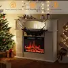 23" Electric Fireplace Insert with Wooden Mantel Surround Freestanding TV Stand Heater Realistic Flame Effect Remote Control UL 3