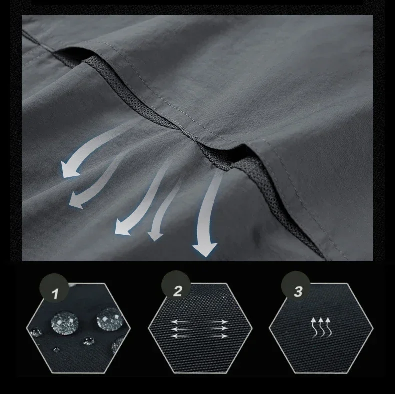 Lightweight long-sleeve tactical shirt displayed on model outdoors, highlighting breathable fabric and sun-protection features fabrics