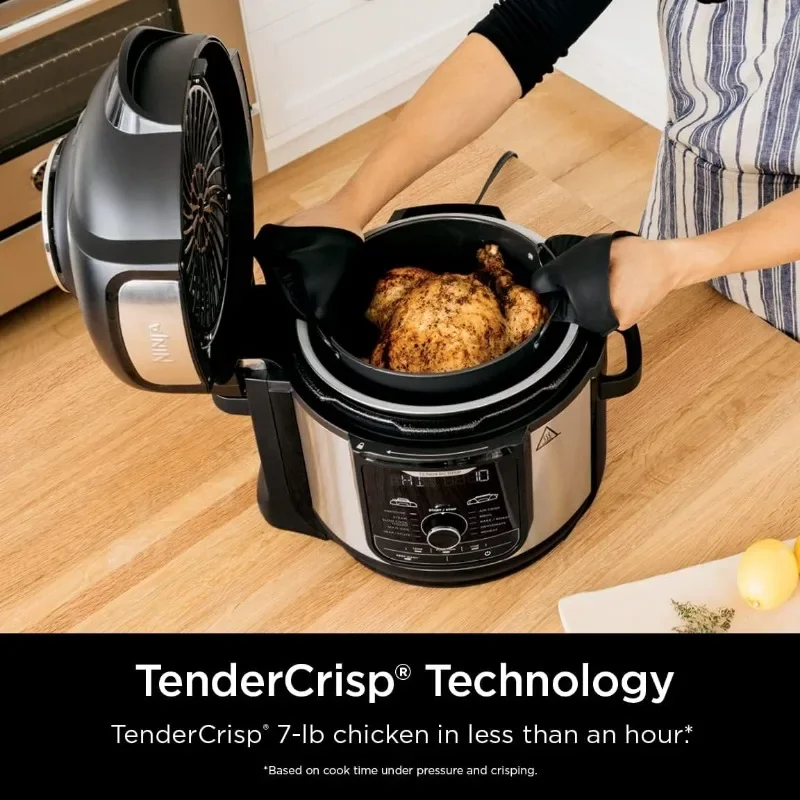 Ninja FD401 LP3 Foodi 12-in-1 Deluxe XL 8 qt. Pressure Cooker & Air Fryer that Steams, Slow Cooks, Sears, Sautés, Dehydrates & 5