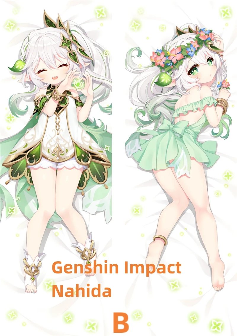 

Подушка Dakimakura в стиле аниме, раньше, Genshin Impact, нахида, двусторонний принт, наволочка в натуральную величину, подарки на заказ