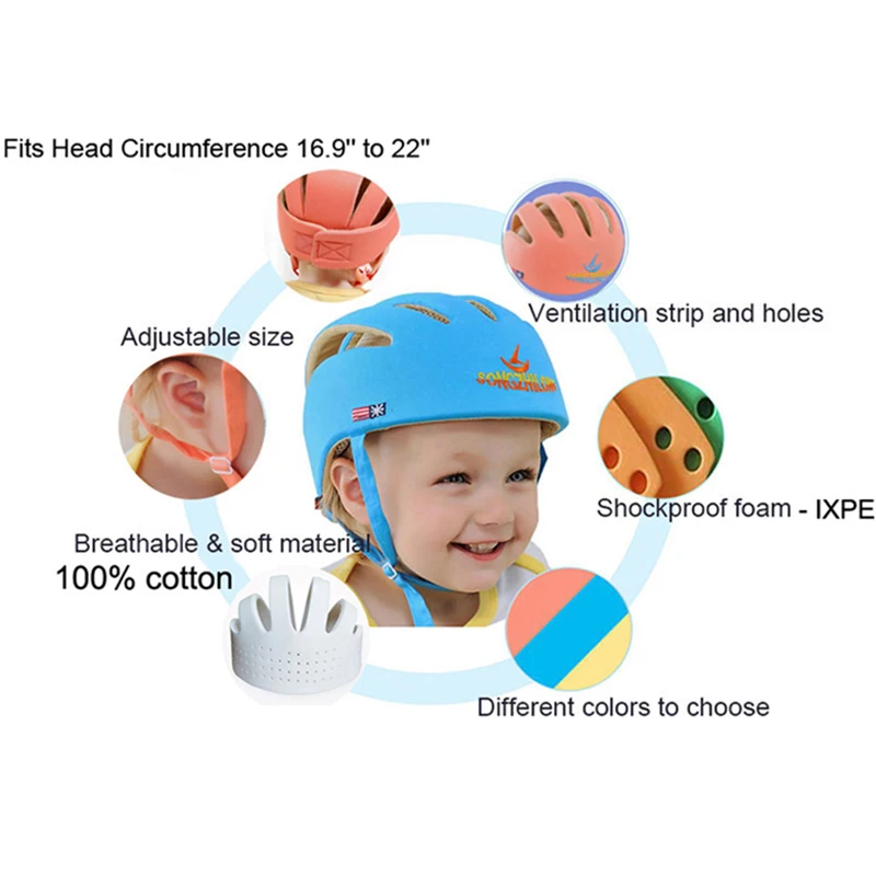 Baby Krabbeln Hut Sicherheit Baby Schutz Helm Lernen, Zu Gehen Weiche  Einstellbare Anti-Kollision Baby Weiche Spielzeug 0 12 monate Baby Hüte -  AliExpress