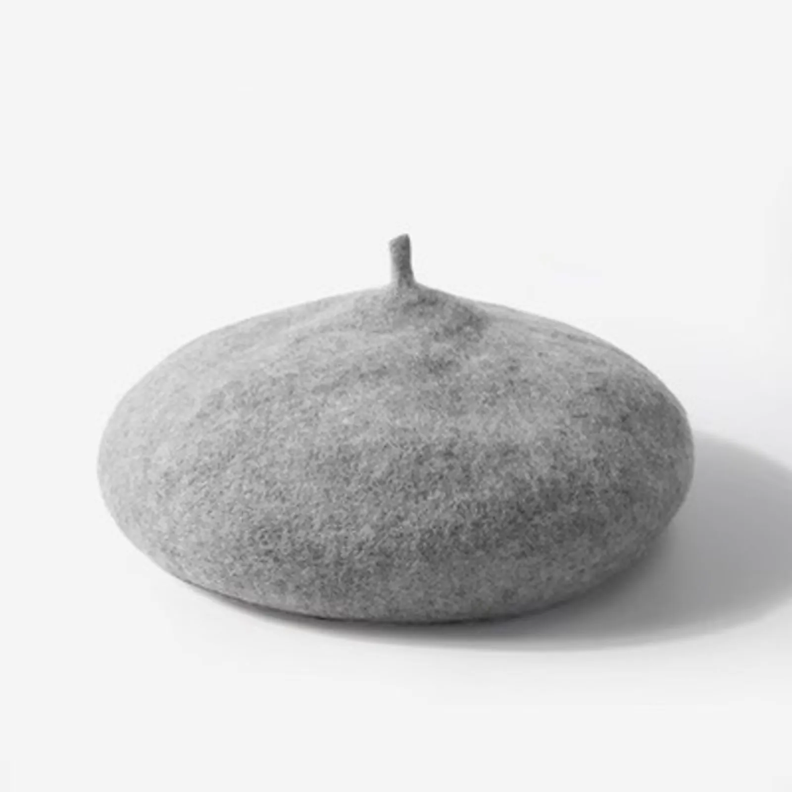 Kids Vintage Warm Hats Autumn And Winter Vintage Solid Color Warm Beret Pumpkin Hat Plush Woolen Beret