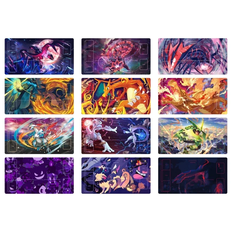 

Pokémon PTCG Charizard Gengar Eevee Animation Characters Single Table Mat Battle Pad Classics Anime Collection Cards Toy